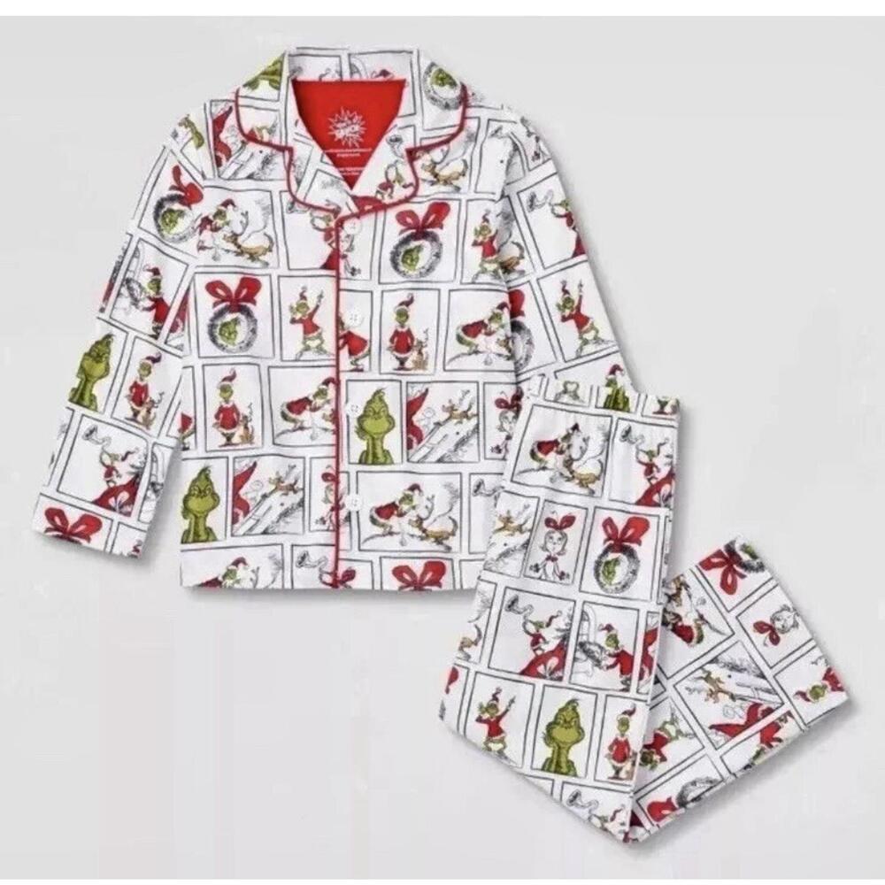 The Grinch 2 Piece Pajama Set for Toddlers Sizes 18 Months Holiday Christmas Pjs